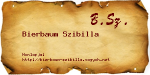 Bierbaum Szibilla névjegykártya